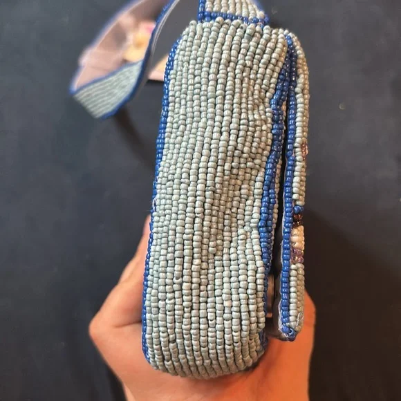 NWT Viral Handcrafted in India Sardine Fish Beaded Purse